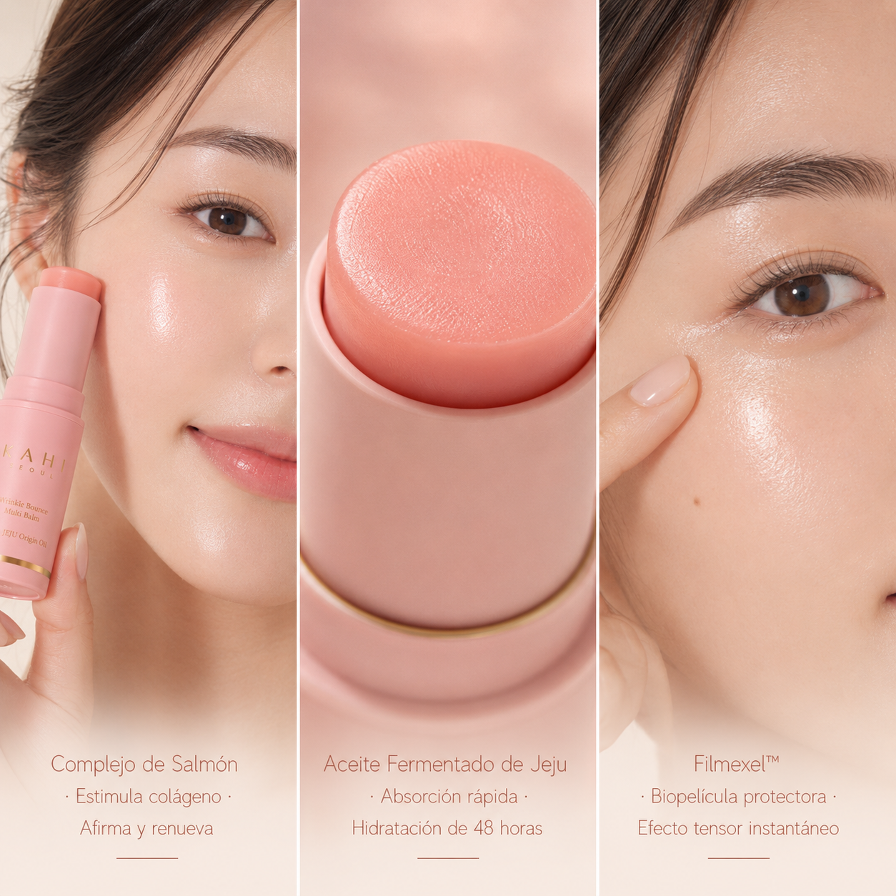 KAHI Wrinkle Bounce Multi Balm · El stick rosado viral de los K-dramas que hidrata, afirma y da glass skin en segundos