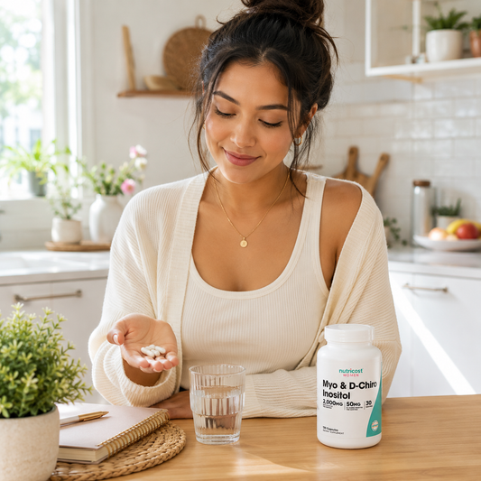 Nutricost Myo & D-Chiro Inositol · El suplemento más estudiado para el balance hormonal femenino — ciclos regulares, menos acné y más energía