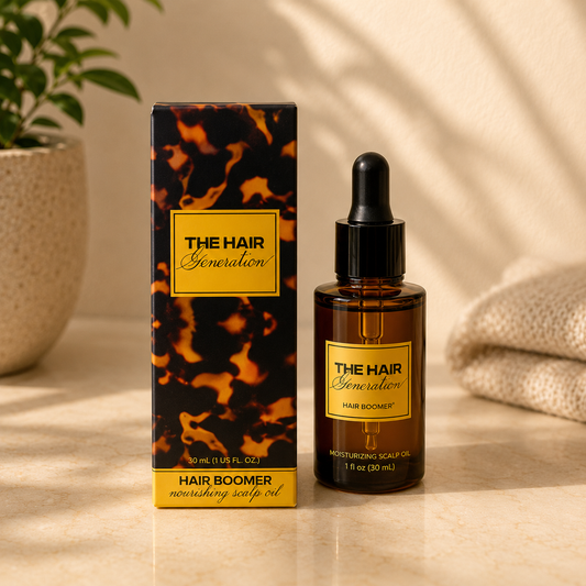 The Hair Generation Hair Boomer 30 ml · El aceite ancestral + biotecnología que fortalece tu cuero cabelludo desde la raíz