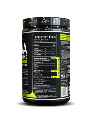 Sascha Fitness BCAA + Glutamina · 5 suplementos en uno — recupera más rápido, pierde grasa y entrena más duro sin perder músculo