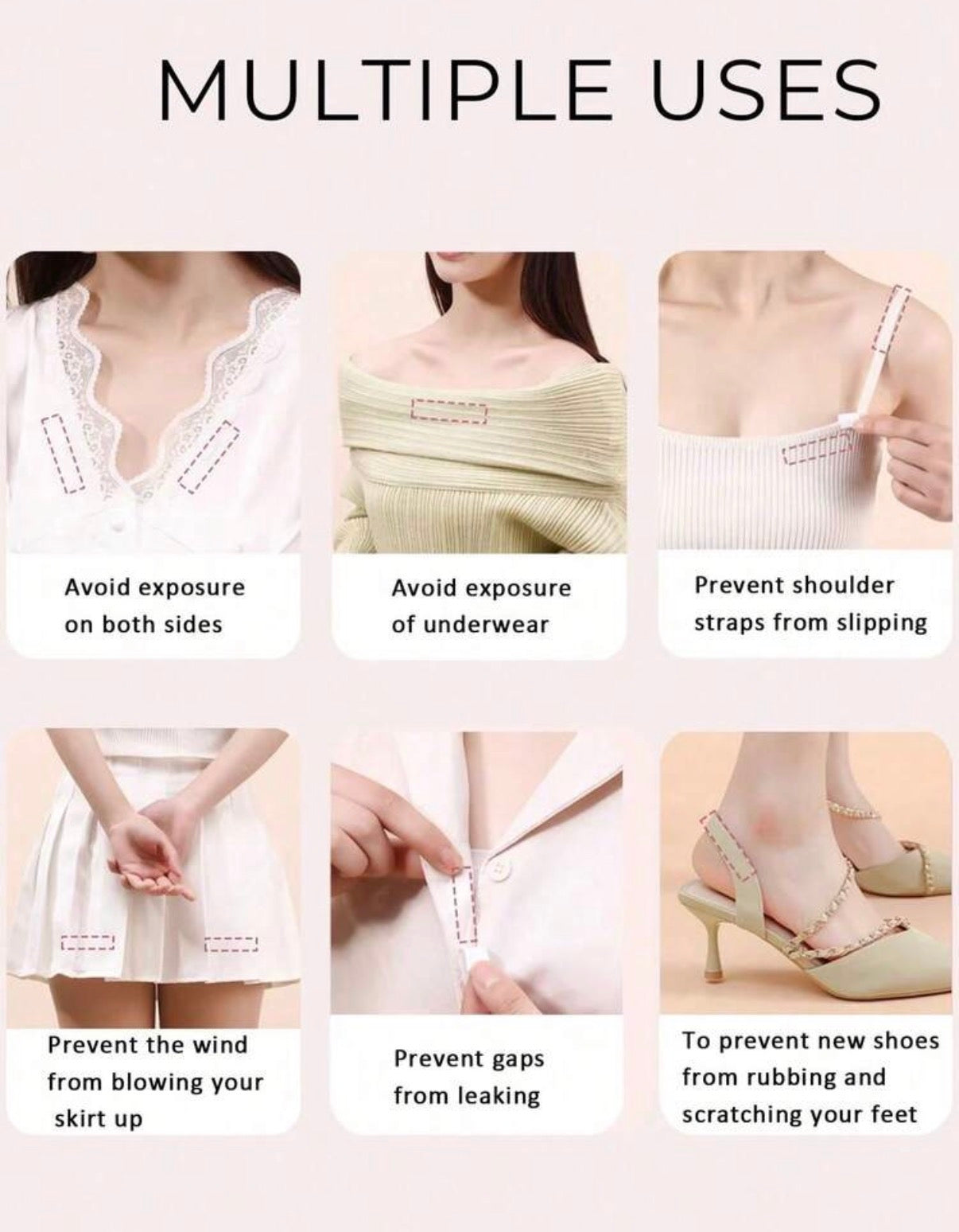 Cinta Doble Faz para Ropa y Cuerpo · El secreto detrás de los looks perfectos — ropa en su lugar, sin que nadie lo note