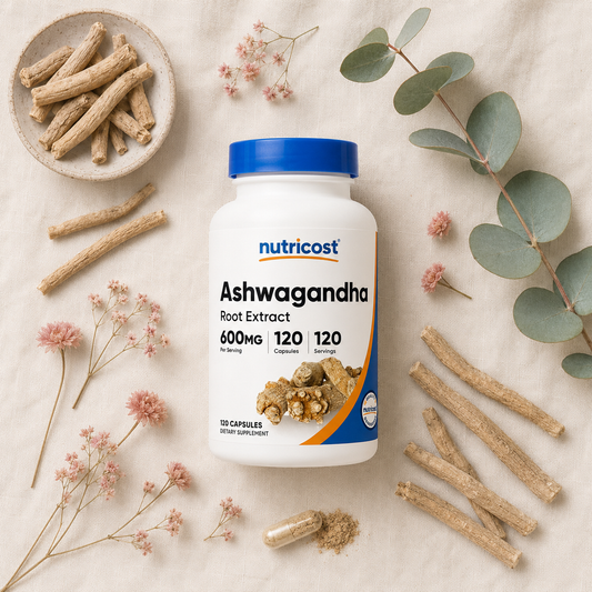 Ashwagandha 600mg · El adaptógeno que calma tu sistema nervioso desde adentro