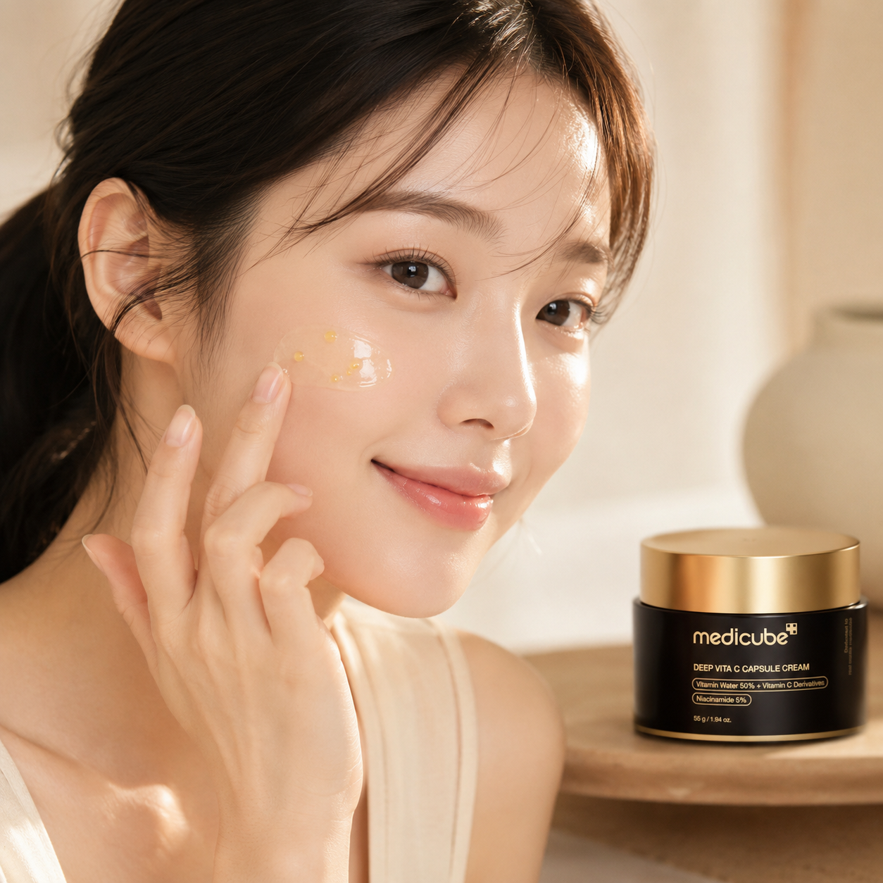 Medicube Deep Vita C Capsule Cream · Las cápsulas doradas de Vitamina C que transforman tu tono