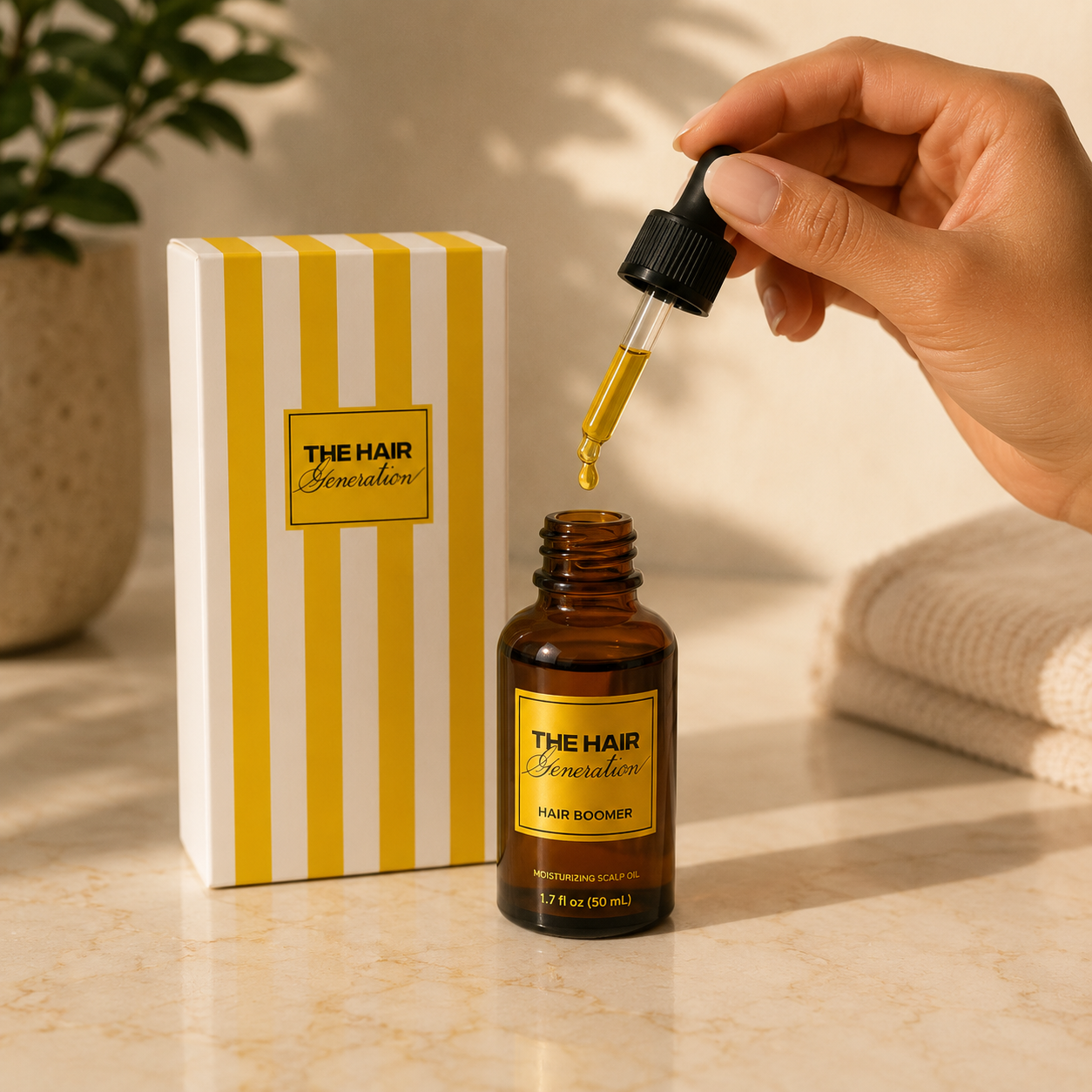 The Hair Generation Hair Boomer 50 ml · El aceite ancestral + biotecnología que fortalece tu cuero cabelludo desde la raíz