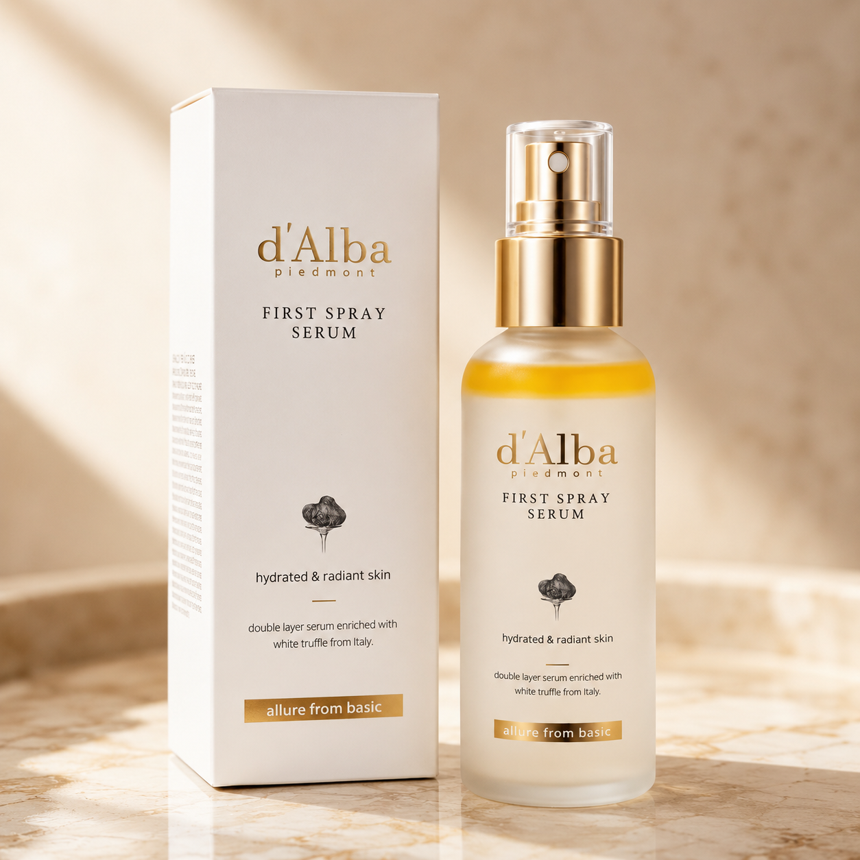 d'Alba Piedmont First Spray Serum · El sérum coreano con trufa blanca italiana que hidrata, ilumina y afirma en un solo spray