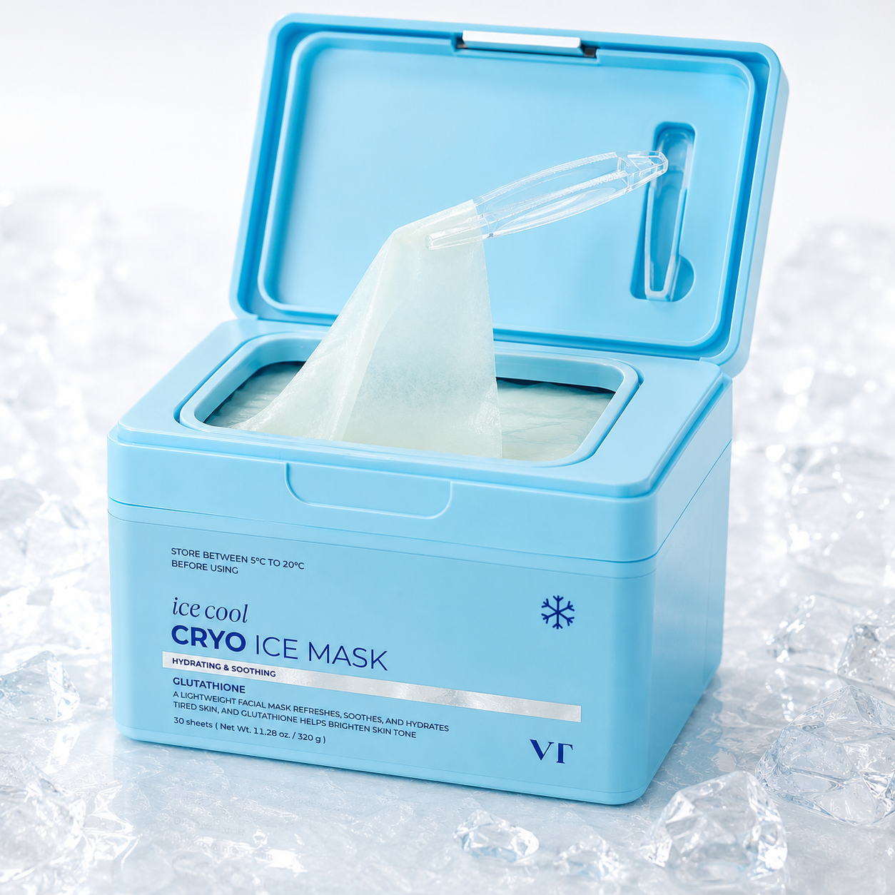 VT Cosmetics Cryo Ice Mask · La mascarilla coreana que apaga el calor, desinfla tu cara y da glass skin en 20 minutos