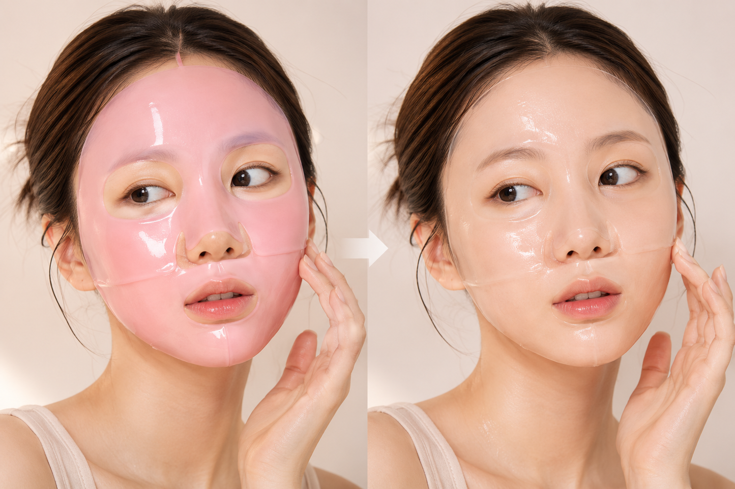 Medicube PDRN Pink Collagen Gel Mask · La mascarilla de salmón que cambia de rosado a transparente cuando tu piel la absorbe completamente