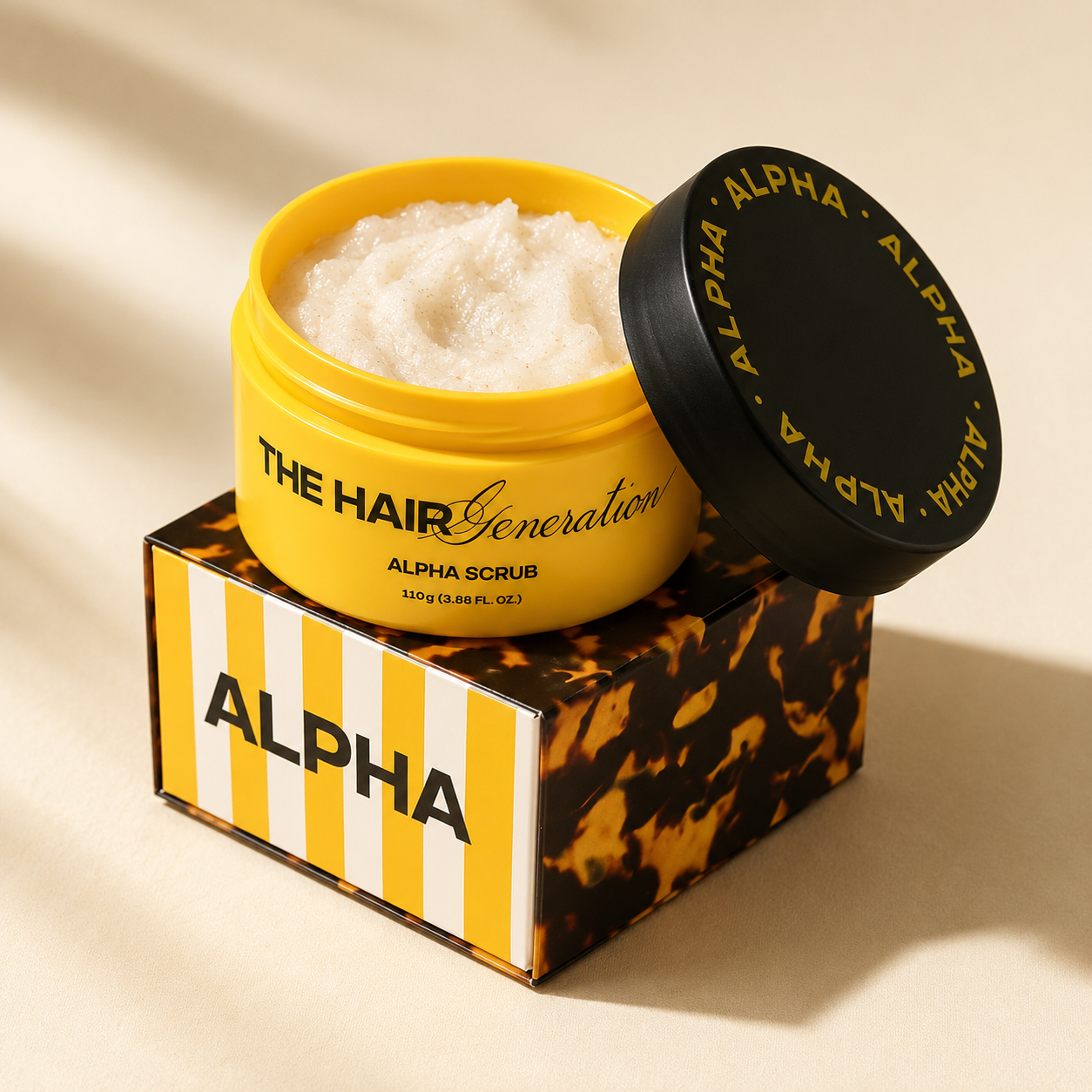 The Hair Generation Alpha Scrub · El scalp reset que tu cuero cabelludo necesitaba — porque tu cuero cabelludo también es piel