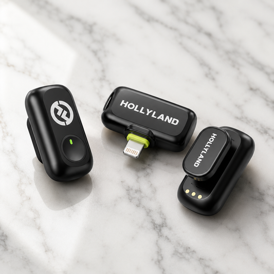 Hollyland LARK A1 · El micrófono inalámbrico que hace que tu voz suene profesional en reels, lives y videos — directo a tu iPhone, sin cables