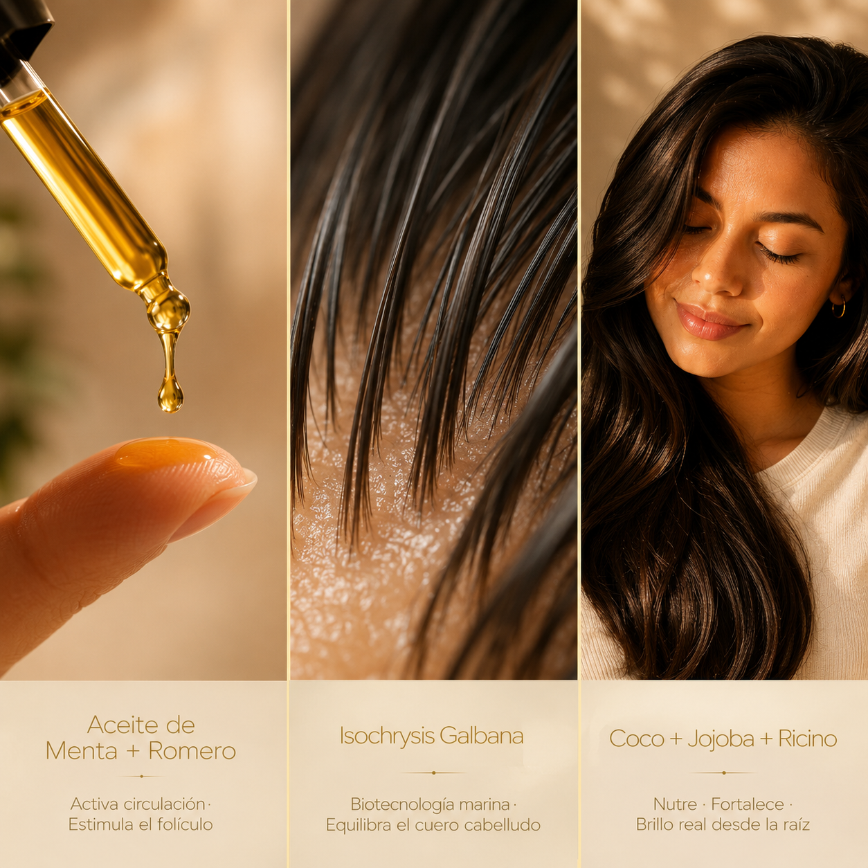 The Hair Generation Hair Boomer 30 ml · El aceite ancestral + biotecnología que fortalece tu cuero cabelludo desde la raíz