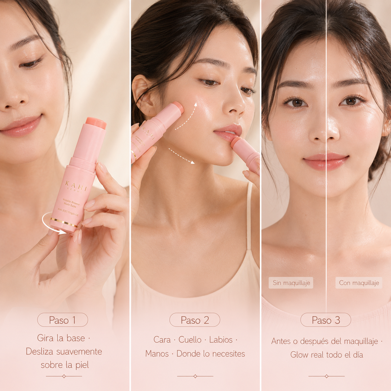 KAHI Wrinkle Bounce Multi Balm · El stick rosado viral de los K-dramas que hidrata, afirma y da glass skin en segundos