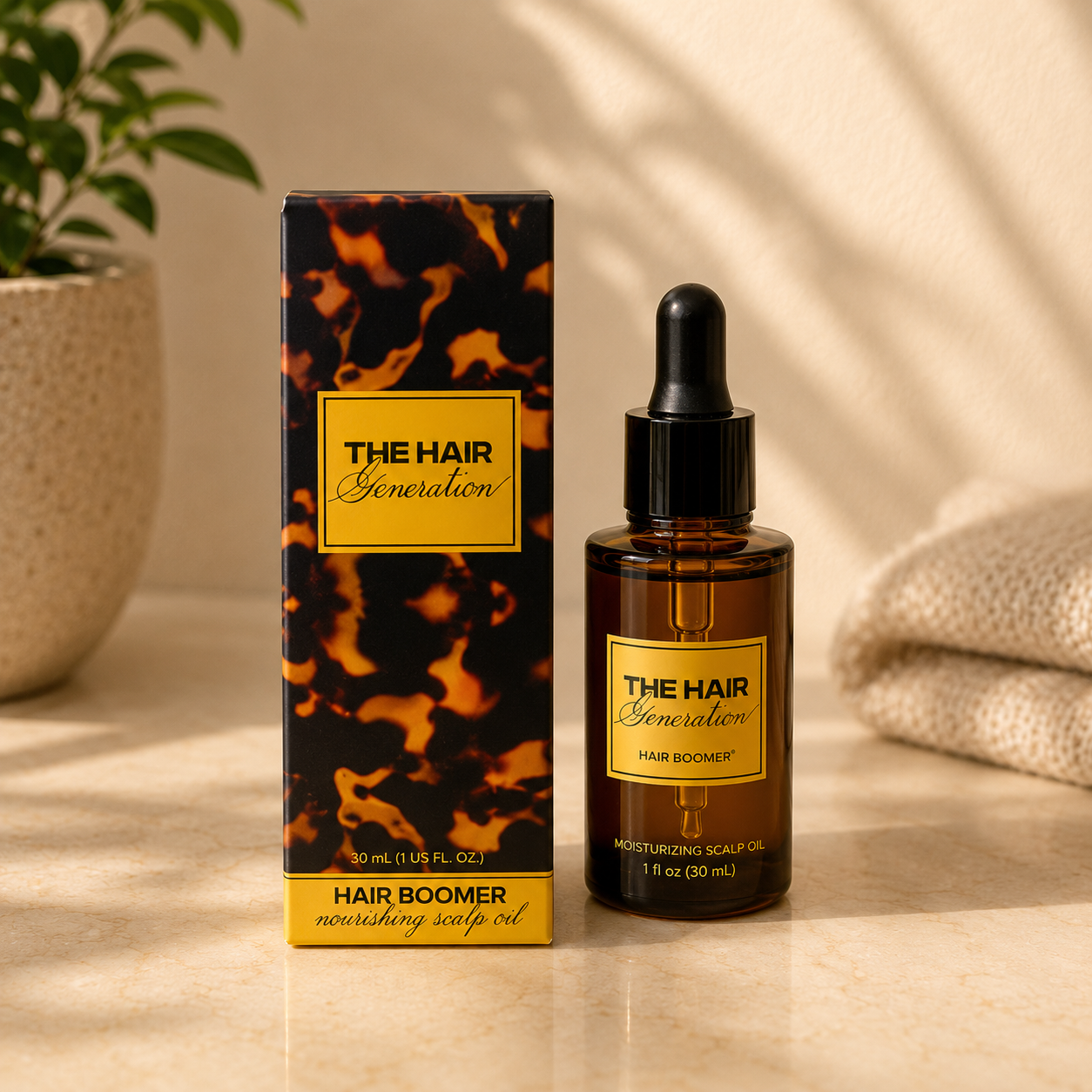 The Hair Generation Hair Boomer 30 ml · El aceite ancestral + biotecnología que fortalece tu cuero cabelludo desde la raíz