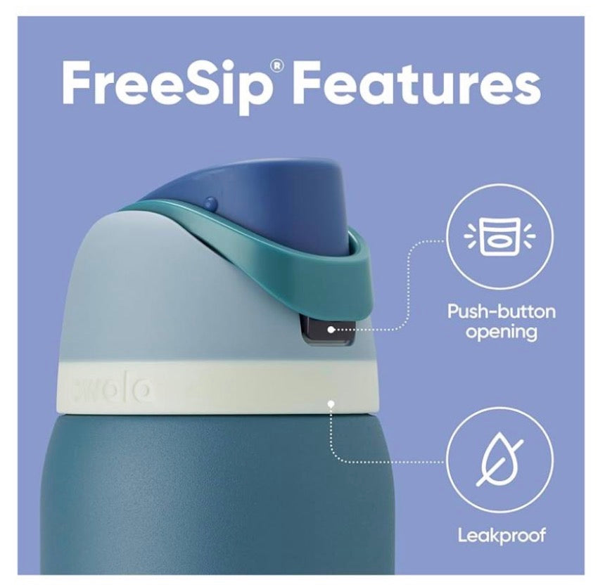 Botella Owala FreeSip 32 oz — Fría 24 Horas, Sin Derrames, Con Pitillo Incluido