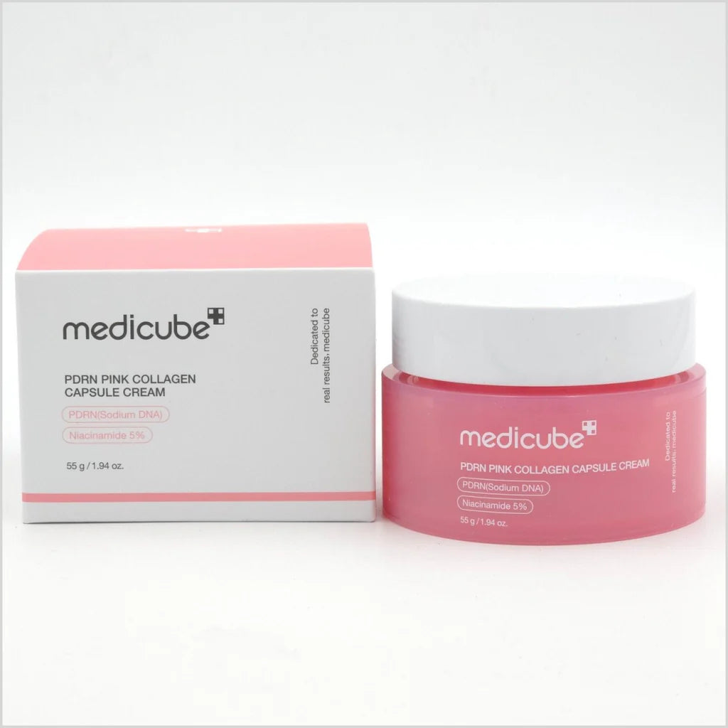 Medicube PDRN Pink Collagen Capsule Cream. La crema de cápsulas coreanas que le da glass skin a tu piel.