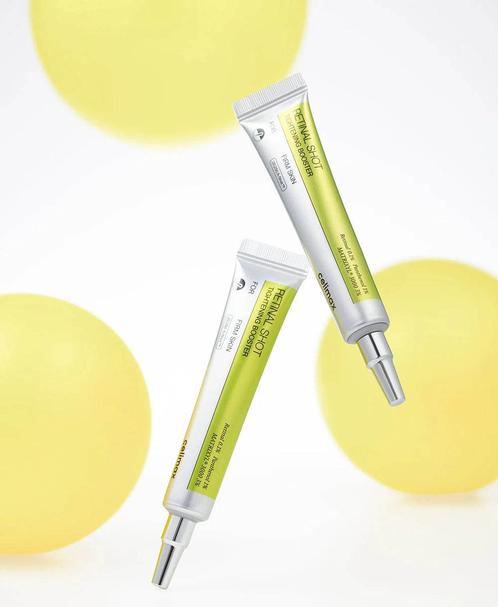Celimax Retinal Shot Tightening Booster · El retinal coreano que afirma, borra poros y renueva tu piel — sin irritación