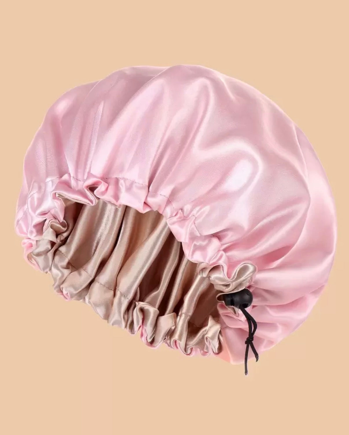 Gorro de Satén Doble Capa con Cordón Ajustable · Protección nocturna premium para tu cabello — ajuste perfecto, toda la noche