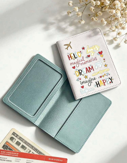Portapasaporte con Diseño Motivacional Rosa · Para la mujer que viaja con intención — protege tu pasaporte y lleva contigo un recordatorio de por qué lo haces