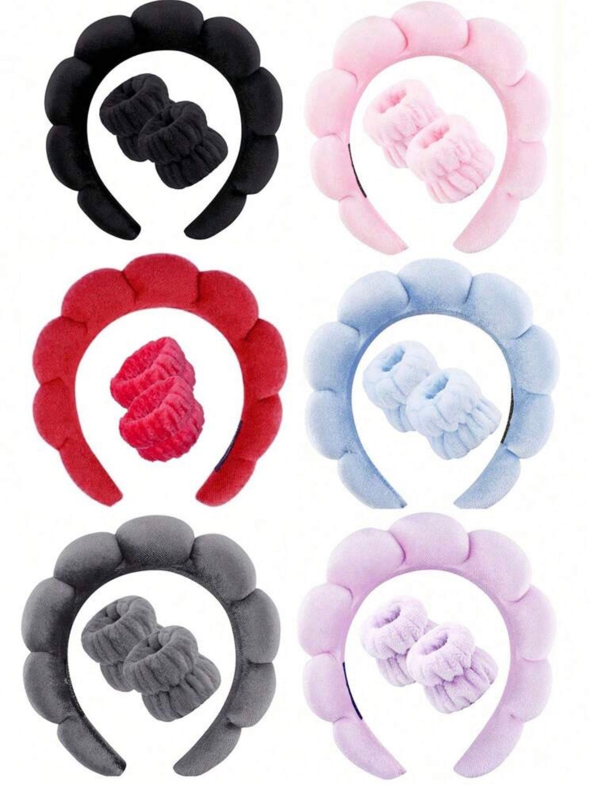 Set Diadema + Muñequeras Esponjosas para Skincare · Cuídate la cara sin mojarte la ropa ni el cabello — el set que convierte tu rutina en un ritual