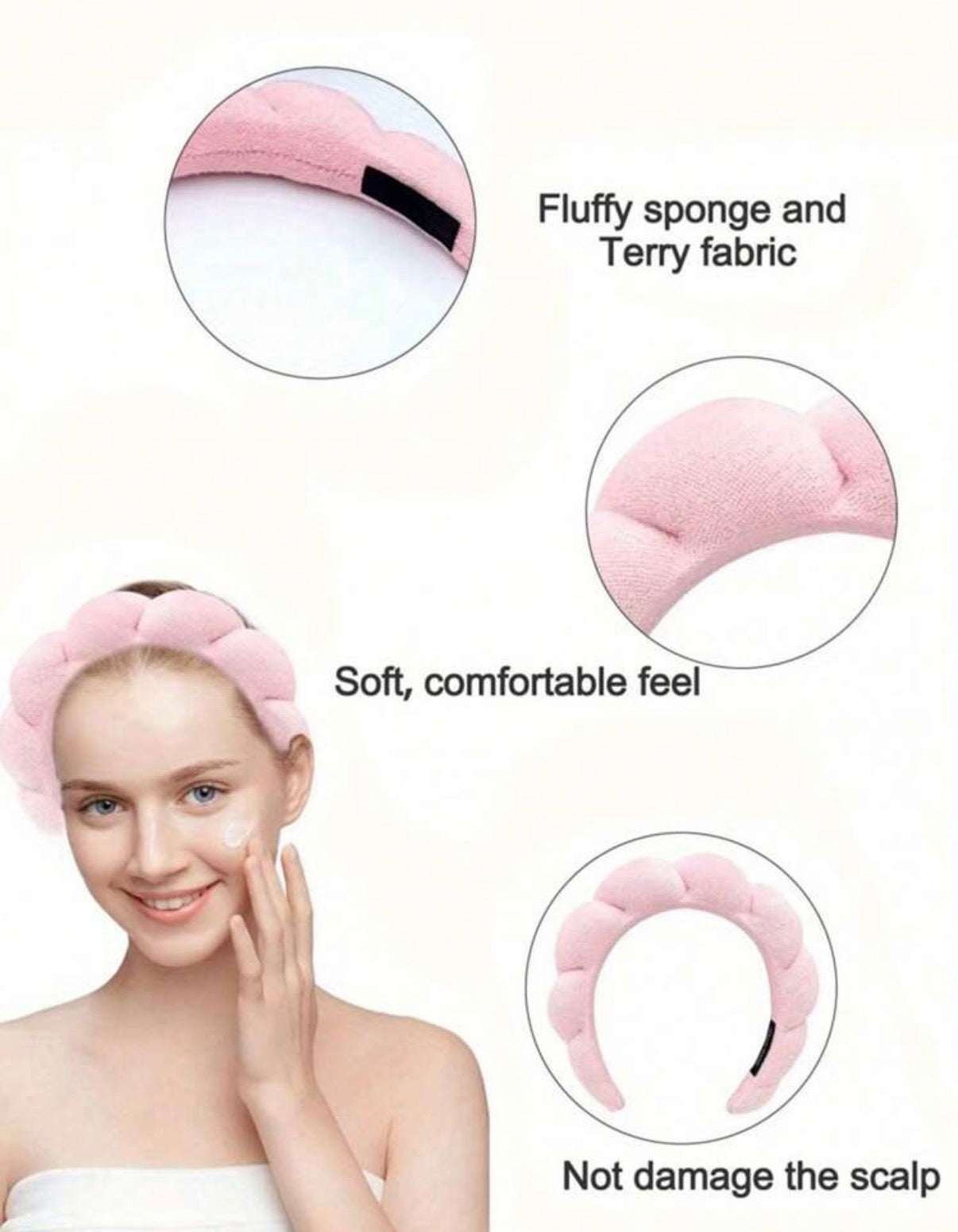 Set Diadema + Muñequeras Esponjosas para Skincare · Cuídate la cara sin mojarte la ropa ni el cabello — el set que convierte tu rutina en un ritual