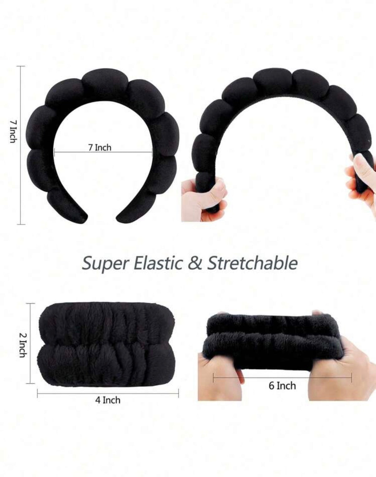 Set Diadema + Muñequeras Esponjosas para Skincare · Cuídate la cara sin mojarte la ropa ni el cabello — el set que convierte tu rutina en un ritual