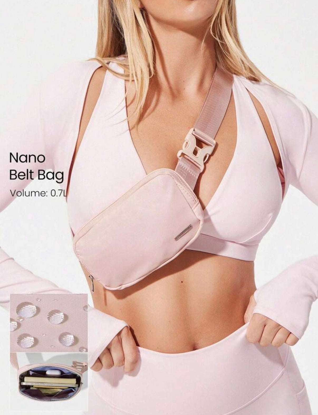 Nano Belt Bag Glowmode · El bolso que va contigo a todos lados — en la cintura, cruzado al pecho o al hombro, con todo lo que necesitas y nada que sobre