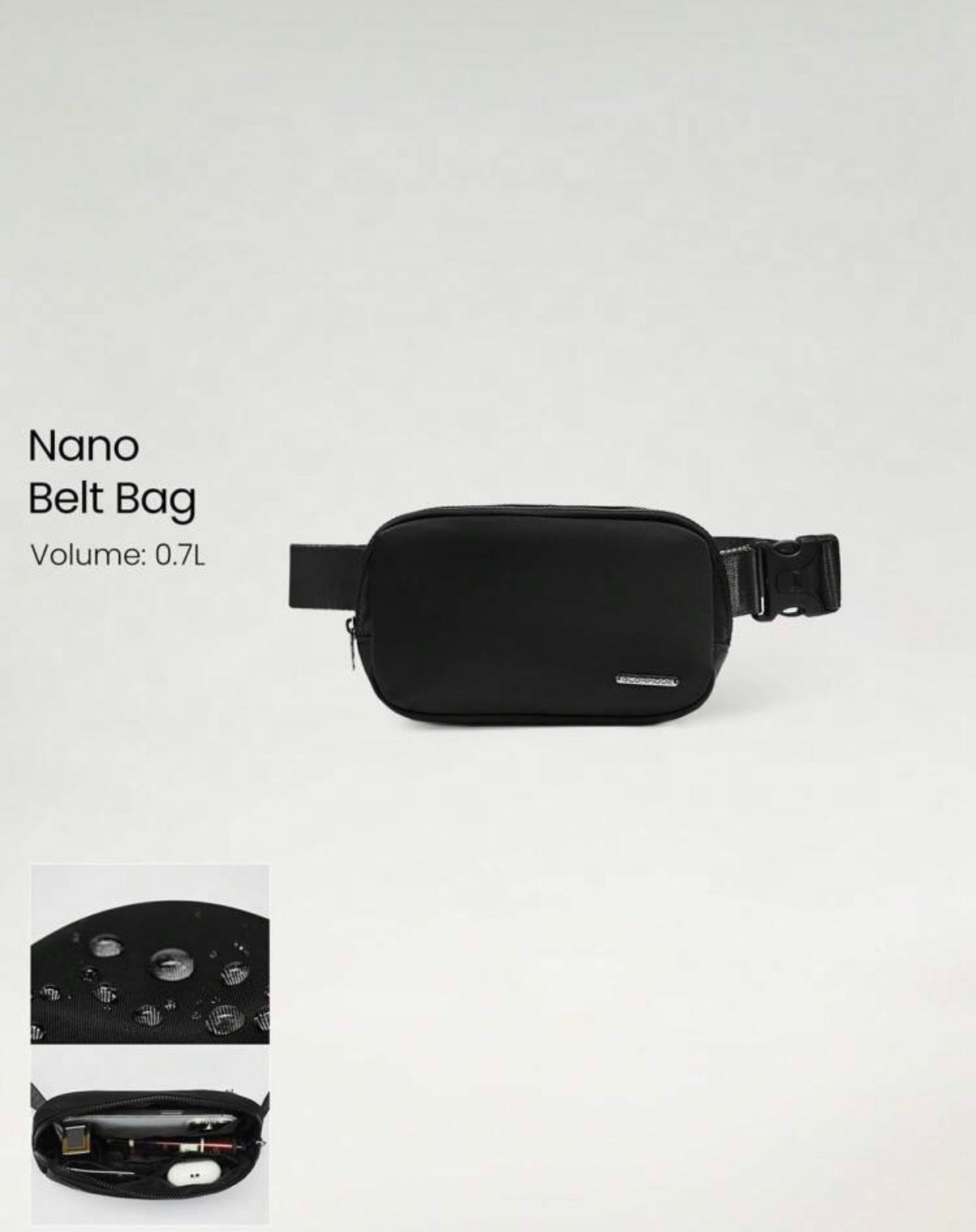 Nano Belt Bag Glowmode · El bolso que va contigo a todos lados — en la cintura, cruzado al pecho o al hombro, con todo lo que necesitas y nada que sobre