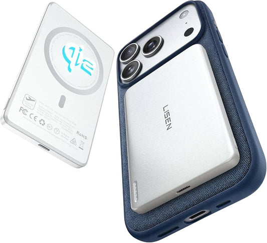 Batería Magnética Inalámbrica LISEN 5000mAh · Carga tu teléfono sin cables y sin sacarlo de la mano — se pega, carga, y listo